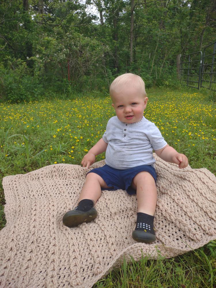 Cousin with the blanket