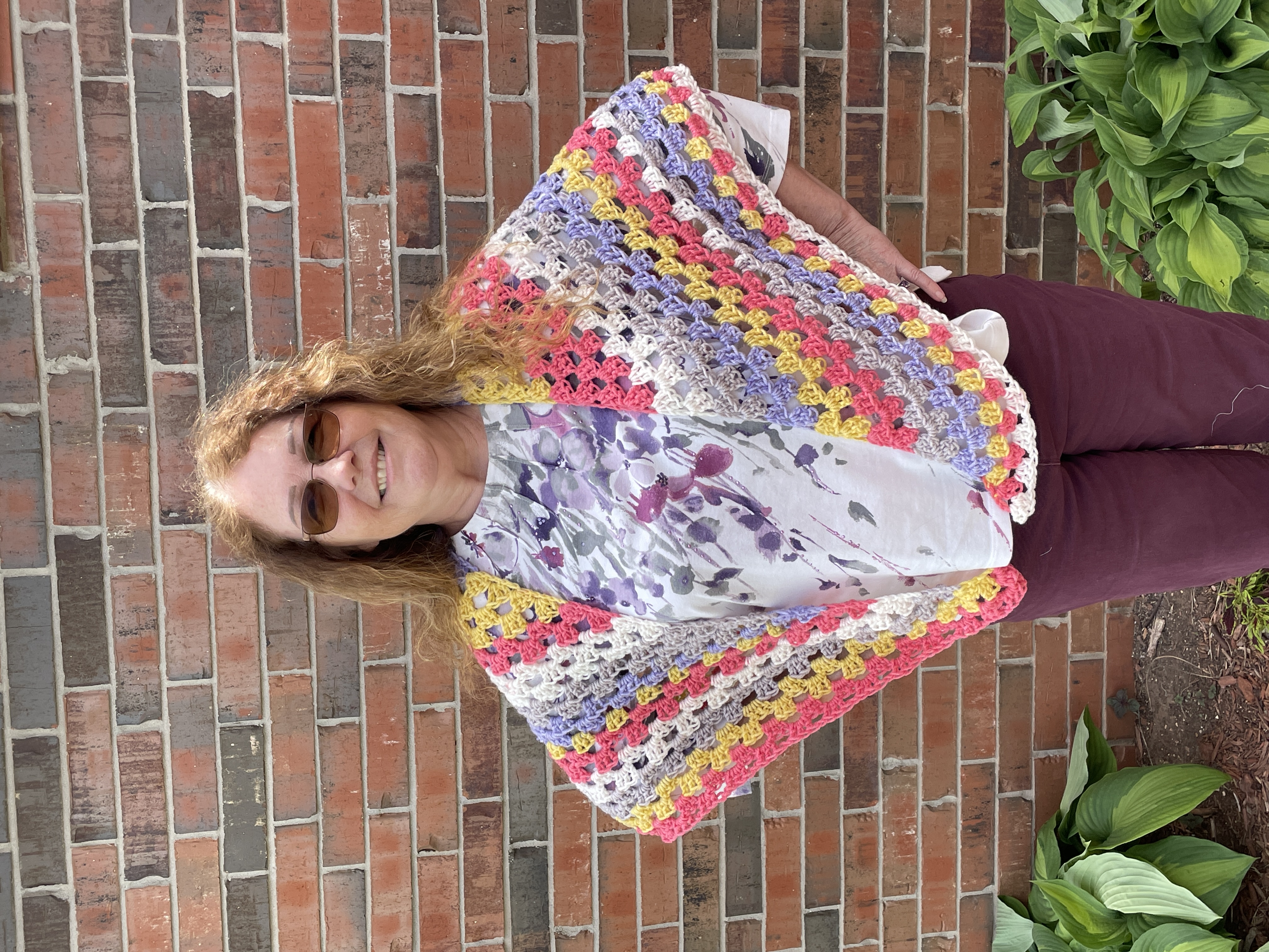 A front pic of the granny shawl