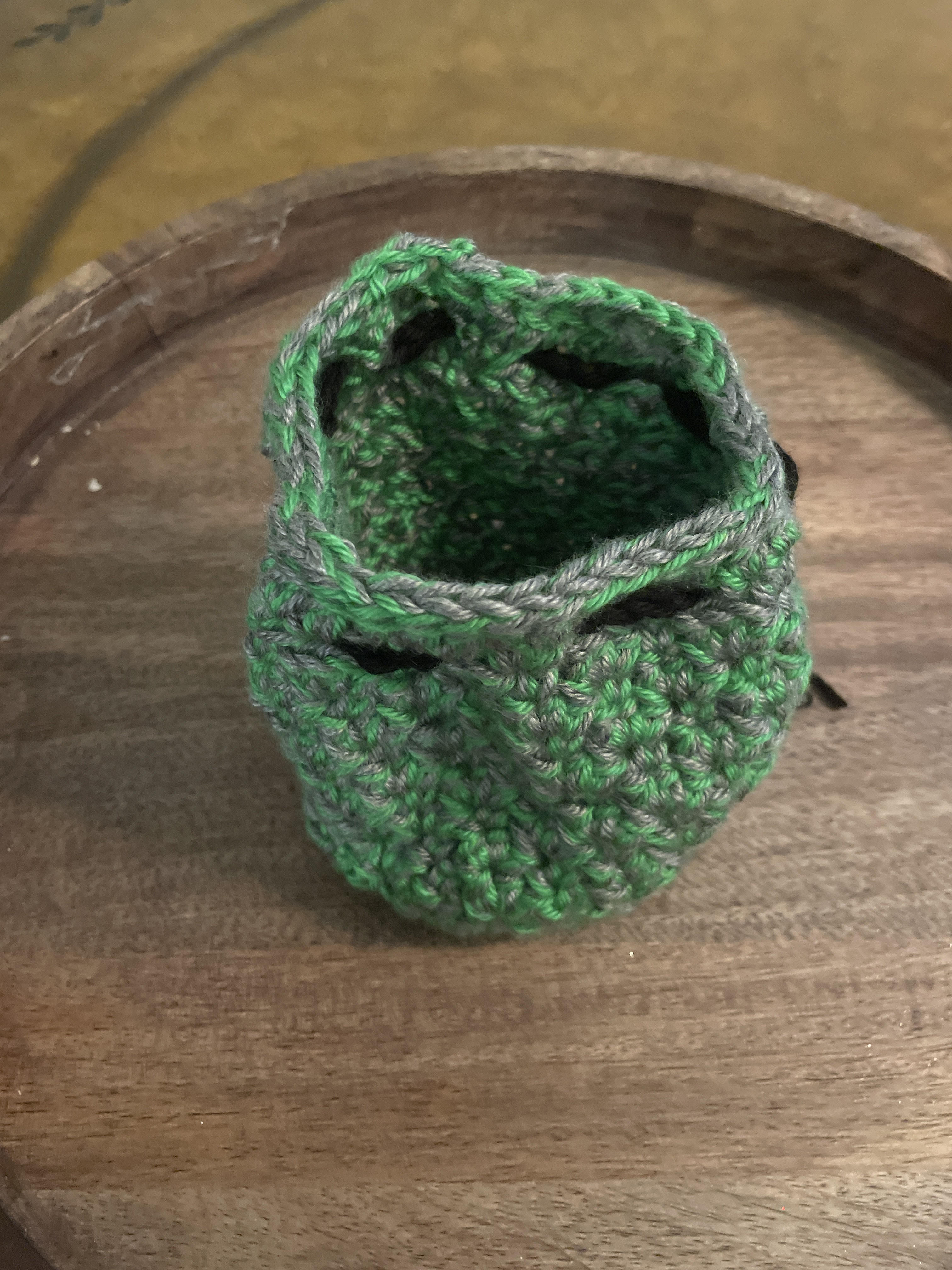 Finished  Open view of Dice bag